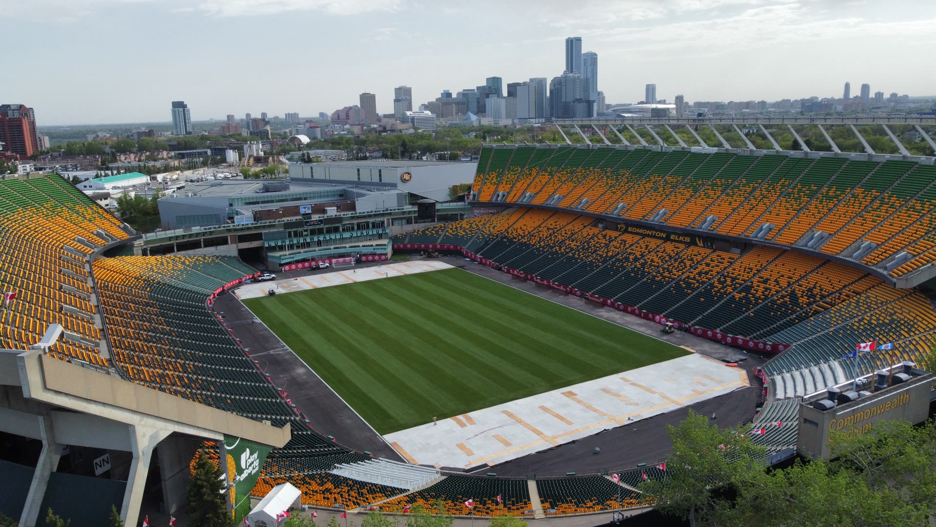 Commonwealth Stadium after construction